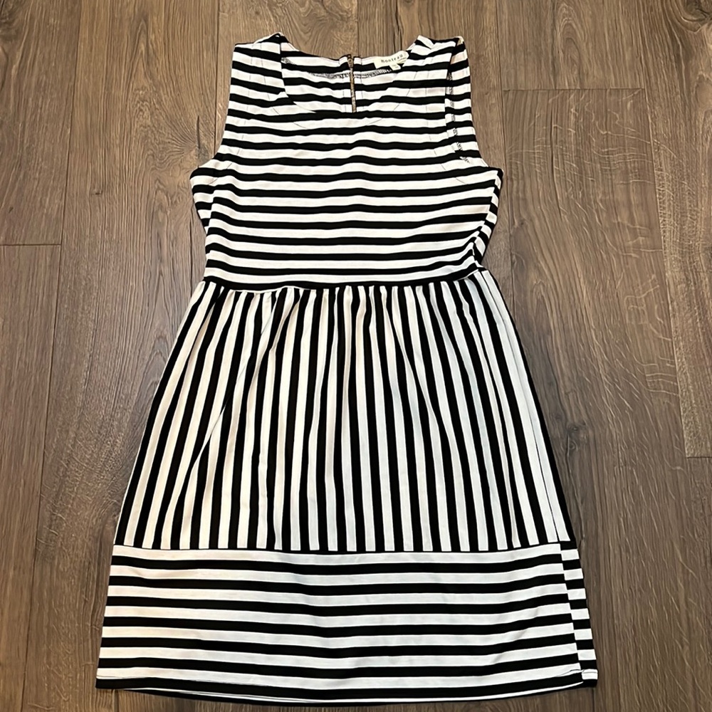 Black and White Striped Dress